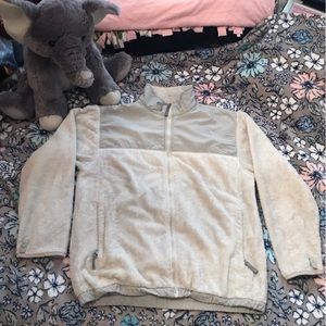 Northface white fleece jacket